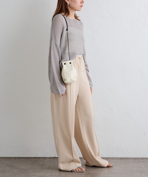 COLONY 2139（コロニートゥーワンスリーナイン）の「コードミニ巾着バッグ（ショルダーバッグ・レディース・オフホワイト/ブラック・FREE）」の9枚目の写真