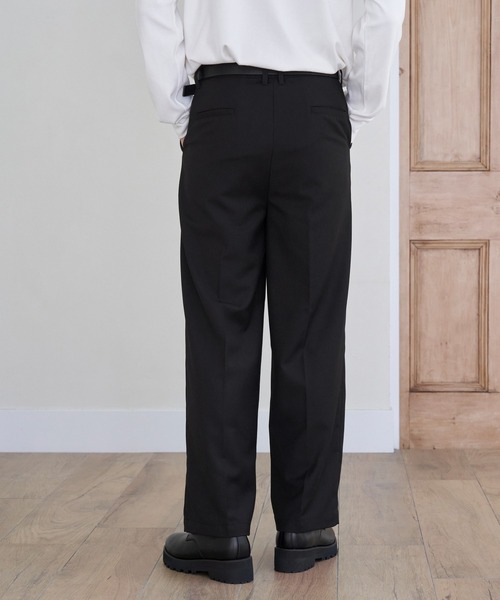 JULLIN(ユリン)の「【JULLIN】 loose centerpress widepants / ルーズセンタープレスワイドパンツ(スラックス・メンズ・ブラック/ブラウン・S/M/L)」の7枚目の写真
