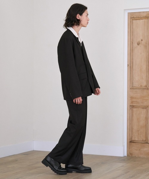 JULLIN(ユリン)の「【JULLIN】 loose centerpress widepants / ルーズセンタープレスワイドパンツ(スラックス・メンズ・ブラック/ブラウン・S/M/L)」の14枚目の写真