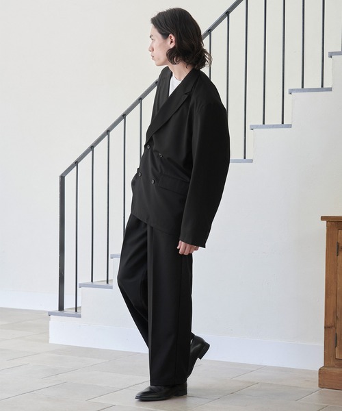 JULLIN(ユリン)の「【JULLIN】 loose centerpress widepants / ルーズセンタープレスワイドパンツ(スラックス・メンズ・ブラック/ブラウン・S/M/L)」の17枚目の写真