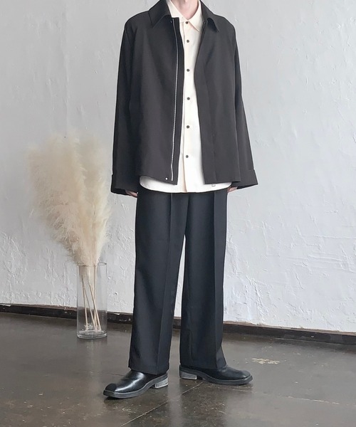 JULLIN(ユリン)の「【JULLIN】 loose centerpress widepants / ルーズセンタープレスワイドパンツ(スラックス・メンズ・ブラック/ブラウン・S/M/L)」の19枚目の写真