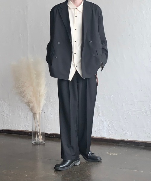 JULLIN(ユリン)の「【JULLIN】 loose centerpress widepants / ルーズセンタープレスワイドパンツ(スラックス・メンズ・ブラック/ブラウン・S/M/L)」の20枚目の写真