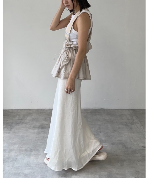 leimn（レイムン）の「ドロストサスペンダートップス（ベスト・レディース・ブラック/ベージュ・M）」の12枚目の写真