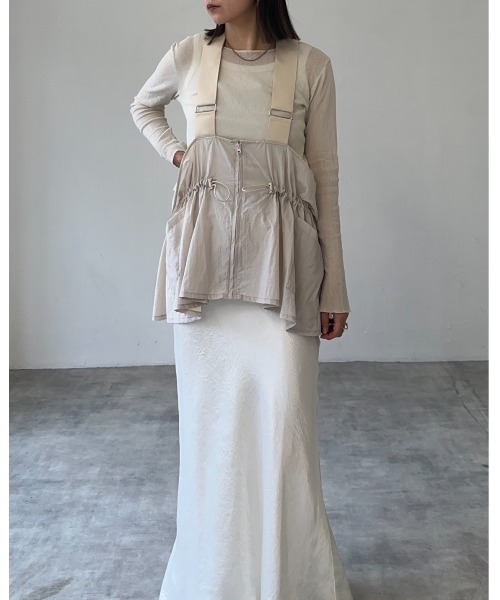 leimn（レイムン）の「ドロストサスペンダートップス（ベスト・レディース・ブラック/ベージュ・M）」の15枚目の写真