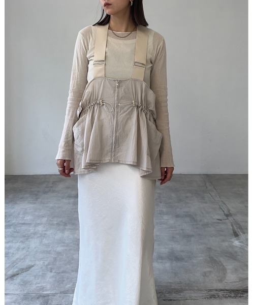 leimn（レイムン）の「ドロストサスペンダートップス（ベスト・レディース・ブラック/ベージュ・M）」の17枚目の写真