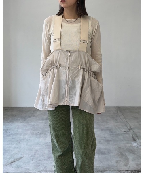 leimn（レイムン）の「ドロストサスペンダートップス（ベスト・レディース・ブラック/ベージュ・M）」の19枚目の写真