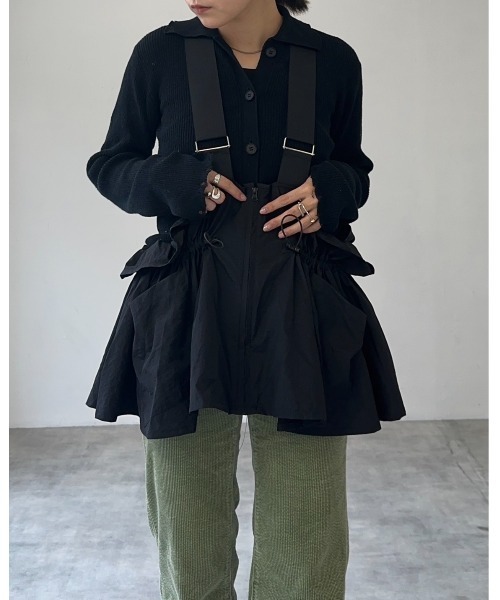 leimn（レイムン）の「ドロストサスペンダートップス（ベスト・レディース・ブラック/ベージュ・M）」の22枚目の写真