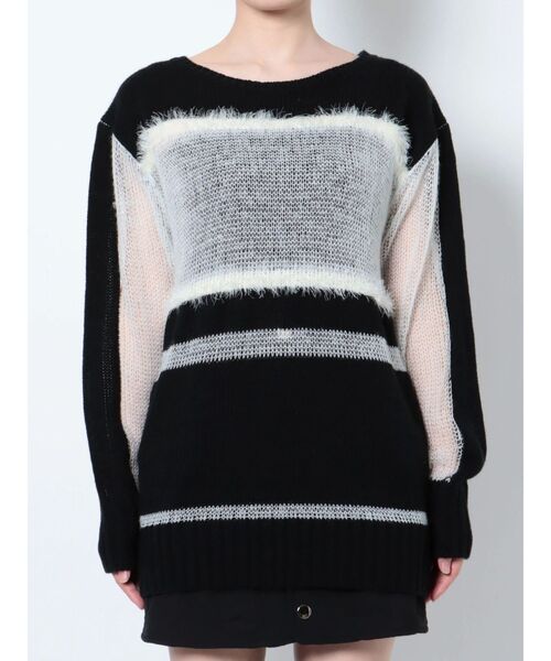 EMODA(エモダ)の「メッシュルーズニット(ニット/セーター・レディース・ホワイト/ブラック/その他・FREE)」の16枚目の写真