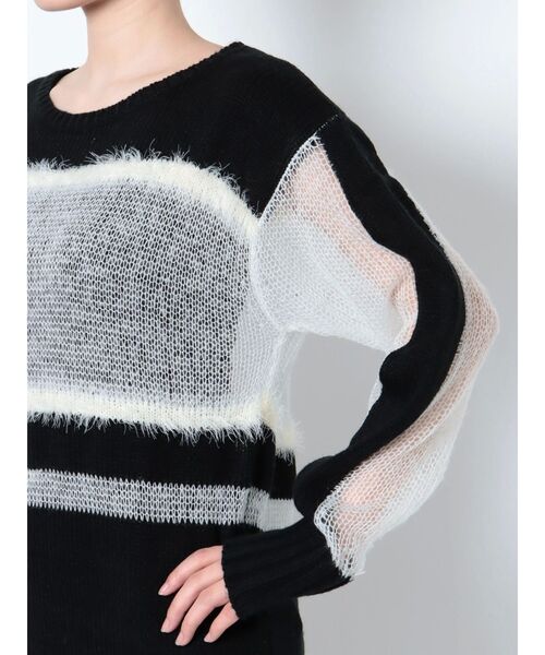 EMODA(エモダ)の「メッシュルーズニット(ニット/セーター・レディース・ホワイト/ブラック/その他・FREE)」の20枚目の写真