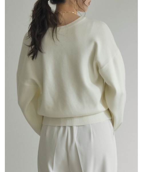 Re:EDIT（リエディ）の「前後2WAYパールボタンニットカーディガン（カーディガン/ボレロ・レディース・チャコールグレー/ホワイト/ブラック・MEDIUM/LARGE）」の14枚目の写真