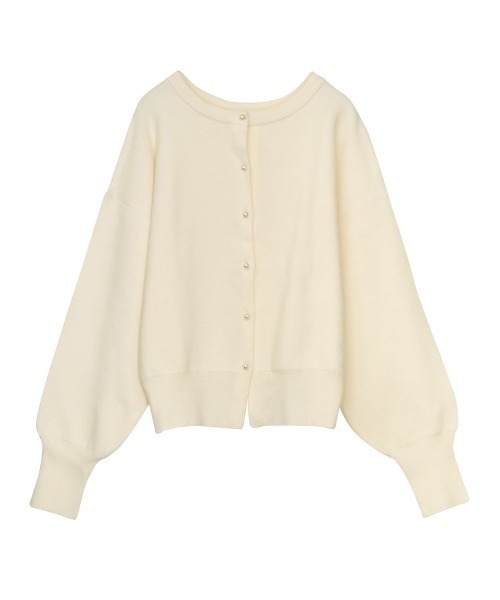 Re:EDIT（リエディ）の「前後2WAYパールボタンニットカーディガン（カーディガン/ボレロ・レディース・チャコールグレー/ホワイト/ブラック・MEDIUM/LARGE）」の21枚目の写真