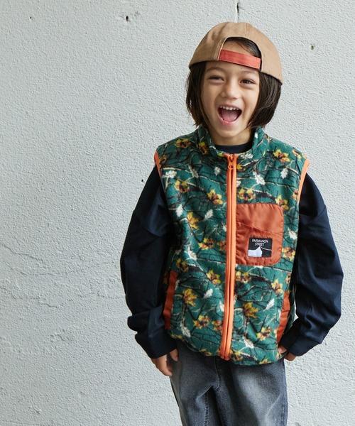 PAIRMANON STREET（ペアマノンストリート）の「【PAIRMANON STREET】マイクロフリース クレイジーカラー 配色 総柄 ベスト（ベスト・キッズ・ブラック系その他2/アイボリー/グレイッシュベージュ/グリーン系その他/その他/ブラック系その他・100/140/130/90/110/120/150）」の6枚目の写真