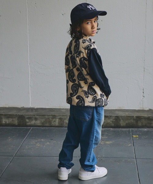 PAIRMANON STREET（ペアマノンストリート）の「【PAIRMANON STREET】マイクロフリース クレイジーカラー 配色 総柄 ベスト（ベスト・キッズ・ブラック系その他2/アイボリー/グレイッシュベージュ/グリーン系その他/その他/ブラック系その他・100/140/130/90/110/120/150）」の16枚目の写真