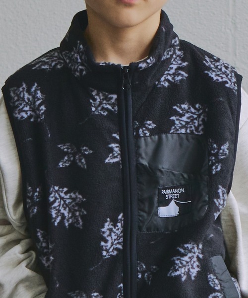 PAIRMANON STREET（ペアマノンストリート）の「【PAIRMANON STREET】マイクロフリース クレイジーカラー 配色 総柄 ベスト（ベスト・キッズ・ブラック系その他2/アイボリー/グレイッシュベージュ/グリーン系その他/その他/ブラック系その他・100/140/130/90/110/120/150）」の17枚目の写真