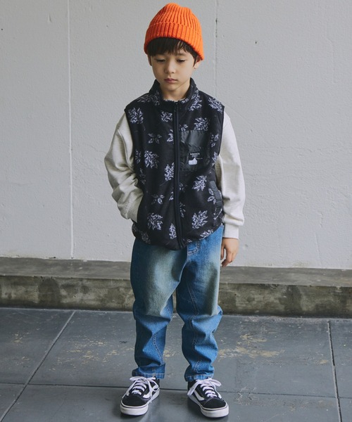 PAIRMANON STREET（ペアマノンストリート）の「【PAIRMANON STREET】マイクロフリース クレイジーカラー 配色 総柄 ベスト（ベスト・キッズ・ブラック系その他2/アイボリー/グレイッシュベージュ/グリーン系その他/その他/ブラック系その他・100/140/130/90/110/120/150）」の18枚目の写真