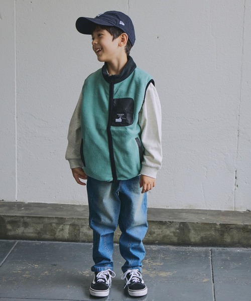 PAIRMANON STREET（ペアマノンストリート）の「【PAIRMANON STREET】マイクロフリース クレイジーカラー 配色 総柄 ベスト（ベスト・キッズ・ブラック系その他2/アイボリー/グレイッシュベージュ/グリーン系その他/その他/ブラック系その他・100/140/130/90/110/120/150）」の10枚目の写真