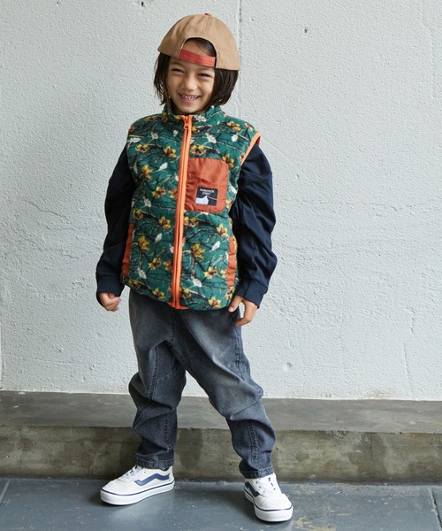 PAIRMANON STREET（ペアマノンストリート）の「【PAIRMANON STREET】マイクロフリース クレイジーカラー 配色 総柄 ベスト（ベスト・キッズ・ブラック系その他2/アイボリー/グレイッシュベージュ/グリーン系その他/その他/ブラック系その他・100/140/130/90/110/120/150）」の12枚目の写真