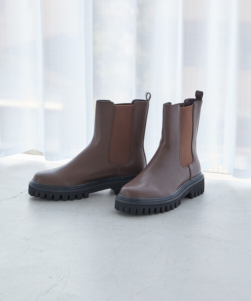 FREAK'S STORE（フリークスストア）の「サイドゴア 厚底 ブーツ【限定展開】/サイドゴア 厚底 ブーツ（ブーツ・レディース・ブラウン/オフホワイト/ブラック・38/36/37）」の5枚目の写真