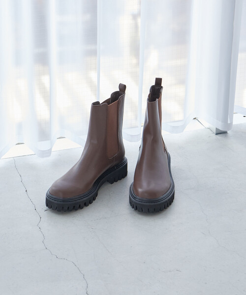 FREAK'S STORE（フリークスストア）の「サイドゴア 厚底 ブーツ【限定展開】/サイドゴア 厚底 ブーツ（ブーツ・レディース・ブラウン/オフホワイト/ブラック・38/36/37）」の9枚目の写真