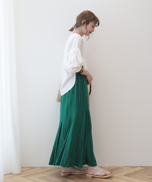 AMERICAN HOLIC(アメリカンホリック)の「袖ギャザー7分袖カットプルオーバー(Tシャツ/カットソー・レディース・その他7/ライトイエロー/グレー/オフホワイト/ブラック・L/M)」の16枚目の写真