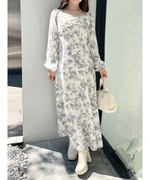 MERCURYDUO | フラワーフロントギャザーマーメイドワンピース(ワンピース)