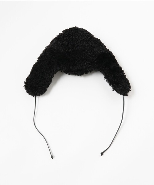 Ray BEAMS（レイビームス）の「CONTROL FREAK × Ray BEAMS / 別注 フライト キャップ（ニットキャップ/ビーニー・レディース・チャコールグレー/ブラック・ONE SIZE）」の8枚目の写真