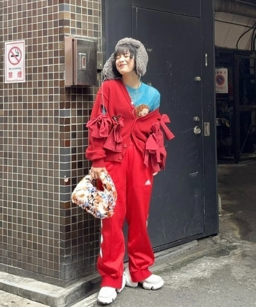 Ray BEAMS（レイビームス）の「CONTROL FREAK × Ray BEAMS / 別注 フライト キャップ（ニットキャップ/ビーニー・レディース・チャコールグレー/ブラック・ONE SIZE）」の15枚目の写真