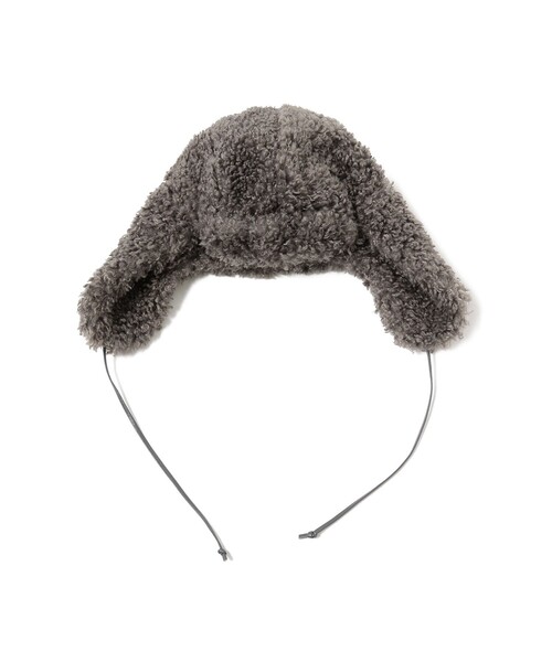 Ray BEAMS（レイビームス）の「CONTROL FREAK × Ray BEAMS / 別注 フライト キャップ（ニットキャップ/ビーニー・レディース・チャコールグレー/ブラック・ONE SIZE）」の10枚目の写真