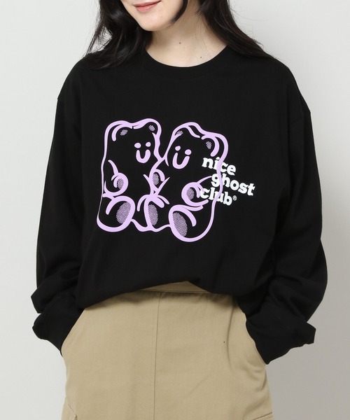 NICE GHOST CLUB(ナイスゴーストクラブ)の「【UNISEX】niceghostclub/GUMMY BEAR長袖Tシャツ 2977362(Tシャツ/カットソー・レディース・ネイビー/ホワイト/ブラック・SMALL/MEDIUM)」の3枚目の写真