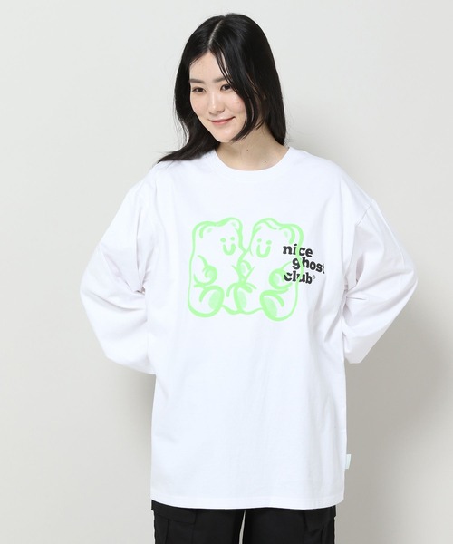 Tシャツ・カットソー [NICEGHOSTCLUB]DEDEDEDE EXPRESSION BIGBIG TEE_BLACK(NG2EFU DEDEDEDE EXPRESSION BIGBIG TEE_BLACK(NG2EFUT506E) - 감도