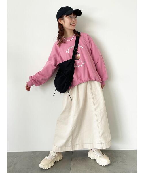 ehka sopo(エヘカソポ)の「配色ステッチワンピース(ワンピース・レディース・キナリ/ダークオレンジ/ブラック・F)」の18枚目の写真
