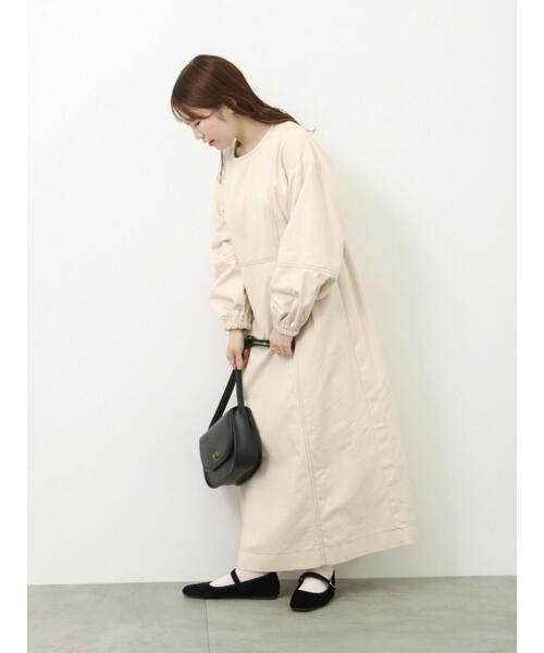 ehka sopo(エヘカソポ)の「配色ステッチワンピース(ワンピース・レディース・キナリ/ダークオレンジ/ブラック・F)」の21枚目の写真