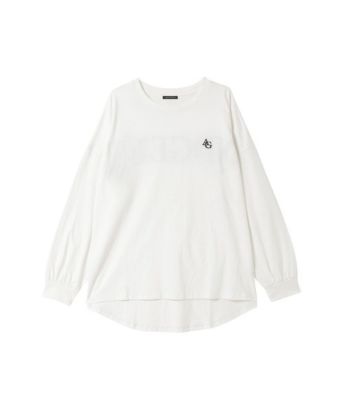 ANDGEEBEE（アンジービー）の「UNISEX バックロゴロンT（Tシャツ/カットソー・レディース・ホワイト/ブラック・FREE）」の9枚目の写真