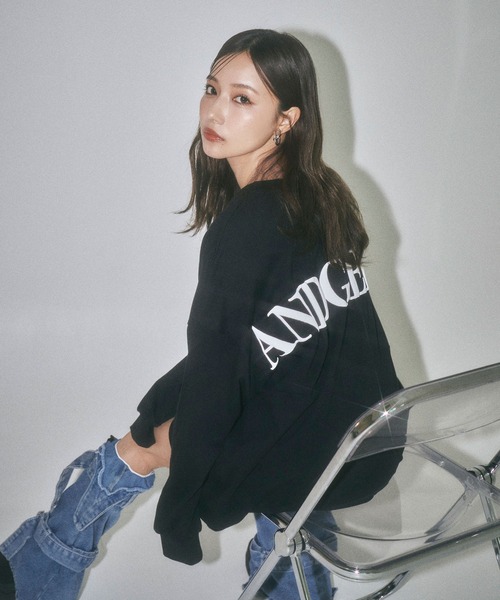 ANDGEEBEE（アンジービー）の「UNISEX バックロゴロンT（Tシャツ/カットソー・レディース・ホワイト/ブラック・FREE）」の17枚目の写真