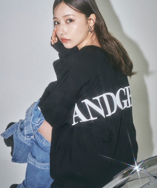 ANDGEEBEE（アンジービー）の「UNISEX バックロゴロンT（Tシャツ/カットソー・レディース・ホワイト/ブラック・FREE）」の18枚目の写真