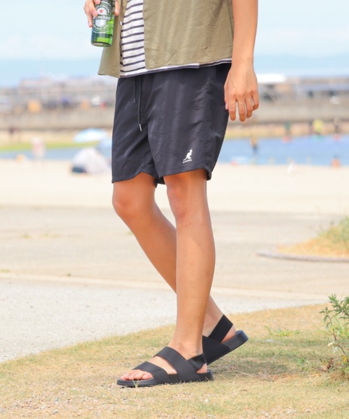 KANGOL（カンゴール）の「【Bl】 [IZU] KANGOL カンゴールショートパンツ 撥水（その他パンツ・メンズ・グレー/カーキ/ブラック/ネイビー・X-LARGE/LARGE/MEDIUM）」の2枚目の写真