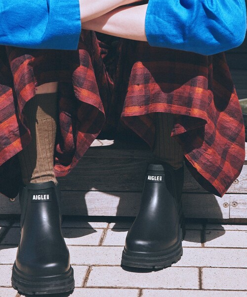 AIGLE 厚底 防水 ソフトレイン M2 ラバーブーツ チェルシーブーツ 厚底 防水 ソフトレイン M2 ラバーブーツ ／ チェルシーブーツ