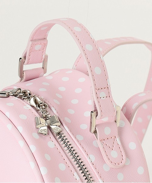 mezzo piano（メゾピアノ）の「ドット柄　ミニリュック（バックパック/リュック・キッズ・ライトピンク/ライトブルー・F）」の7枚目の写真