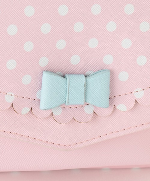 mezzo piano（メゾピアノ）の「ドット柄　ミニリュック（バックパック/リュック・キッズ・ライトピンク/ライトブルー・F）」の10枚目の写真