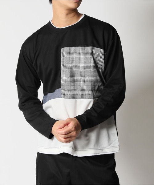 ARCADE(アーケード)の「異素材切り替え 長袖カットソー ロングスリーブ Tシャツ NEOSARTIC(Tシャツ/カットソー・メンズ・ベージュ系その他/ブラック系2/ホワイト系2/ホワイト系1/ベージュ系その他2/ブラック系1・L/M/LL)」の5枚目の写真