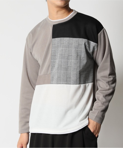 ARCADE(アーケード)の「異素材切り替え 長袖カットソー ロングスリーブ Tシャツ NEOSARTIC(Tシャツ/カットソー・メンズ・ベージュ系その他/ブラック系2/ホワイト系2/ホワイト系1/ベージュ系その他2/ブラック系1・L/M/LL)」の6枚目の写真