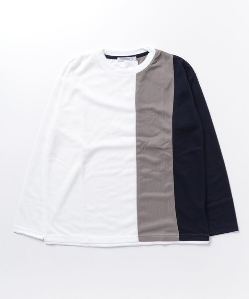 ARCADE(アーケード)の「異素材切り替え 長袖カットソー ロングスリーブ Tシャツ NEOSARTIC(Tシャツ/カットソー・メンズ・ベージュ系その他/ブラック系2/ホワイト系2/ホワイト系1/ベージュ系その他2/ブラック系1・L/M/LL)」の7枚目の写真