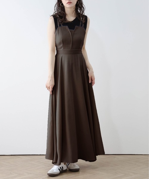 AMELY（エミリー）の「キャミソールワンピース（ワンピース・レディース・ブラウン/チャコール/ベージュ/ブラック/ブラック系/アイボリー系/ブラウン系/ピンク系/ベージュ系・L/M）」の21枚目の写真