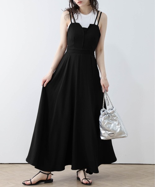 AMELY（エミリー）の「キャミソールワンピース（ワンピース・レディース・ブラウン/チャコール/ベージュ/ブラック/ブラック系/アイボリー系/ブラウン系/ピンク系/ベージュ系・L/M）」の16枚目の写真