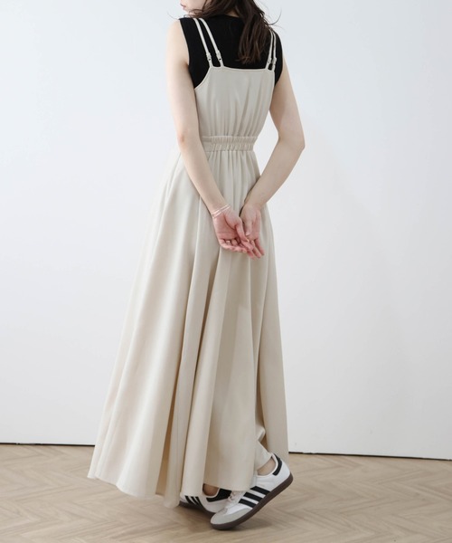 AMELY（エミリー）の「キャミソールワンピース（ワンピース・レディース・ブラウン/チャコール/ベージュ/ブラック/ブラック系/アイボリー系/ブラウン系/ピンク系/ベージュ系・L/M）」の12枚目の写真