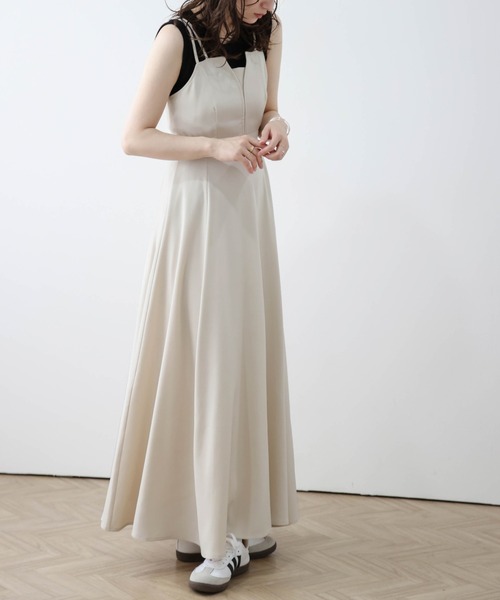 AMELY（エミリー）の「キャミソールワンピース（ワンピース・レディース・ブラウン/チャコール/ベージュ/ブラック/ブラック系/アイボリー系/ブラウン系/ピンク系/ベージュ系・L/M）」の13枚目の写真