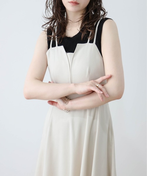 AMELY（エミリー）の「キャミソールワンピース（ワンピース・レディース・ブラウン/チャコール/ベージュ/ブラック/ブラック系/アイボリー系/ブラウン系/ピンク系/ベージュ系・L/M）」の15枚目の写真