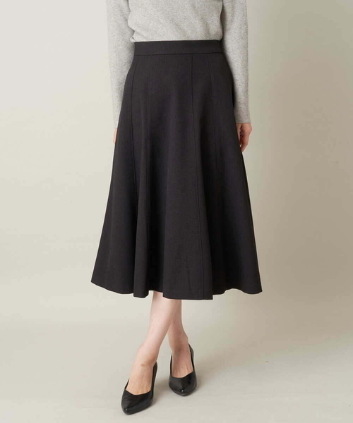 a.v.v（アーヴェヴェ）の「【イージーケア】ウールライク切替フレアスカート（スーツスカート・レディース・ベージュ/ブラック・34/42/38/36/40）」の15枚目の写真