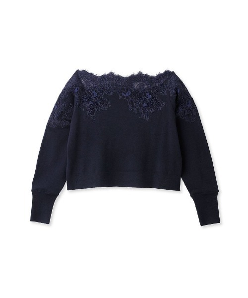 【単品購入可能】セルフォード レース刺繍ニットプルオーバー CELFORD（セルフォード）の「レース刺繍ニットプルオーバー（ニット