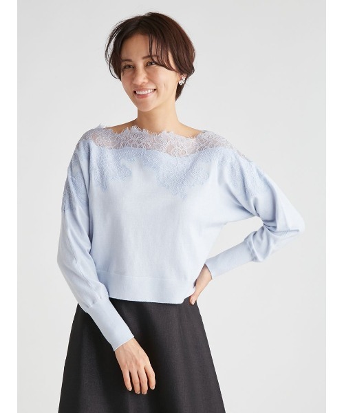 CELFORD(セルフォード)の「レース刺繍ニットプルオーバー(ニット CELFORD(セルフォード)の「レース刺繍ニットプルオーバー(ニット